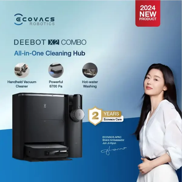 robot vacuum cleaner terbaik Ecovacs DEEBOT X2 COMBO