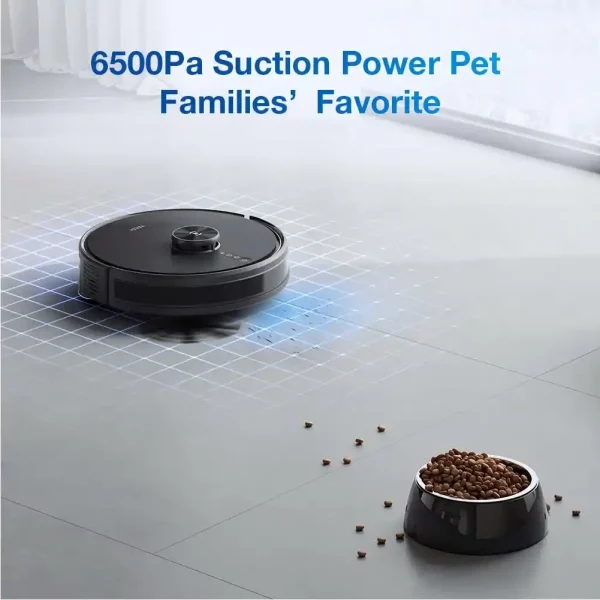 Robot vacuum cleaner ecovacs deebot Y1 pro plus warna hitam dan power daya hisap 6500 Pa