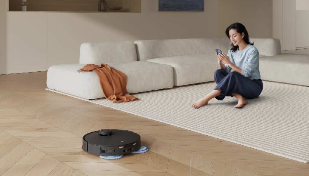 robot vacuum cleaner Ecovacs DEEBOT T30 PRO OMNI untuk karpet