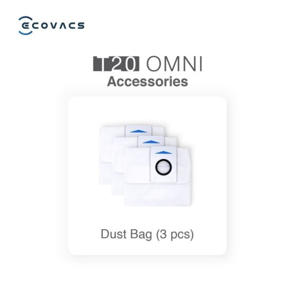 Dustbag 3 Pcs ecovacs Robot Vacuum Cleaner X1 Omni, T10 Omni, T20 Omni, X1 Turbo